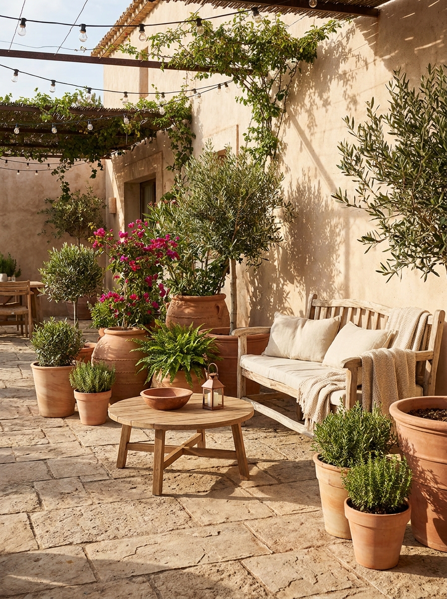 Terracotta Planter Cluster