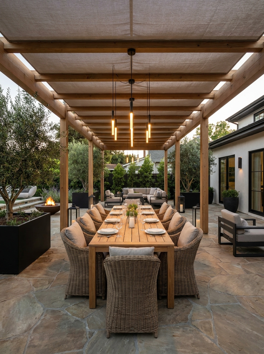 Covered Pergola Dining