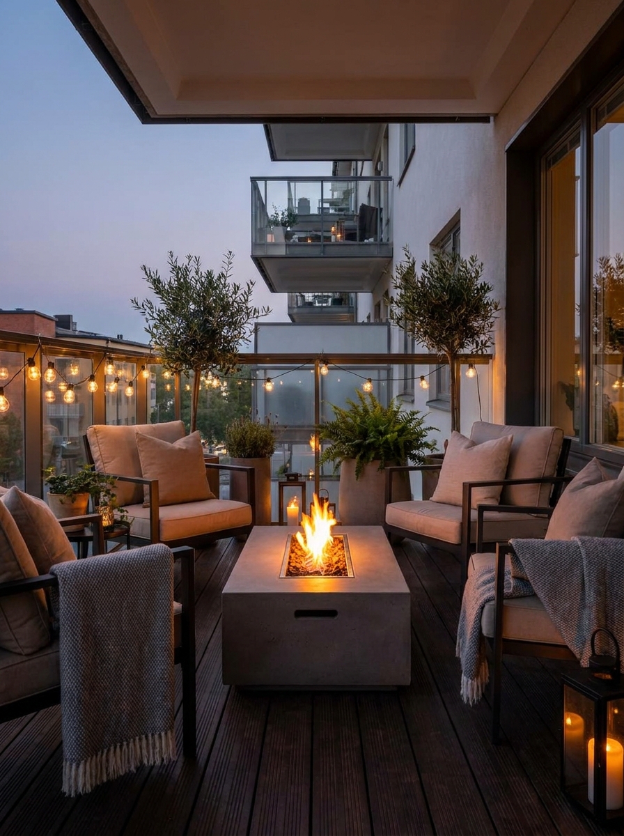 Compact Fire Pit Table