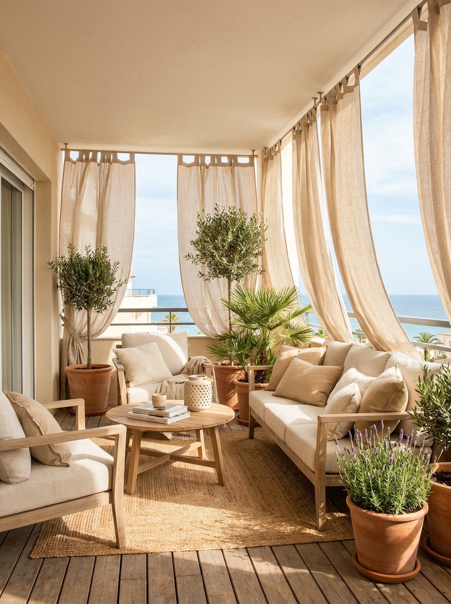 Neutral Linen Drapes
