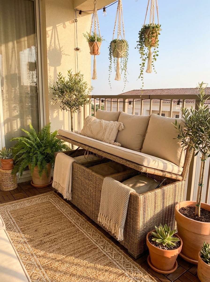 Woven Storage Bench